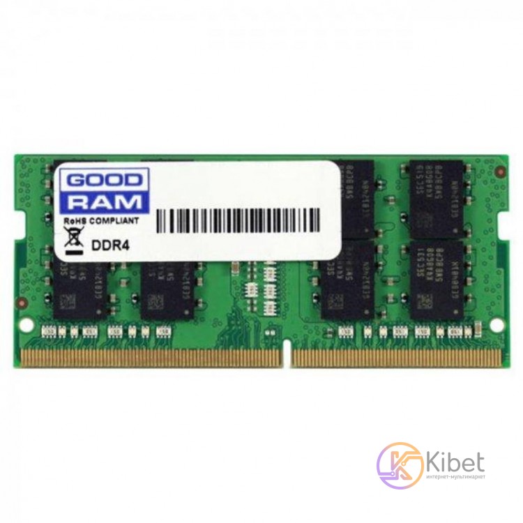 Модуль памяти SO-DIMM 16Gb, DDR4, 2400 MHz, Goodram, 1.2V, CL17 (GR2400S464L17 1
