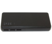 Универсальная мобильная батарея 8000 mAh, Leather Grain (2.4A, 3USB) Black