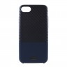 Накладка кожаная + карбон для iPhone 7 8, OuCase Rambo series, Dark Blue