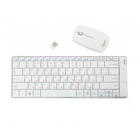 Комплект Gembird KBS-P7-W White, Optical, Wireless, клавиатура+мышь