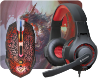 Игровой набор Defender DragonBorn MHP-003, Black Red: мышь (USB, оптическая, 800
