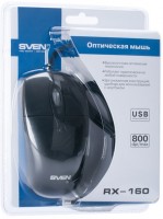 Мышь Sven RX-160 Black, Optical, USB, 800 dpi