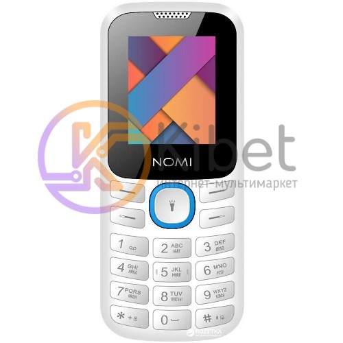Мобильный телефон Nomi i184 White, 2 Sim, 1.8' (176x220) TFT, microSD (max 32Gb)