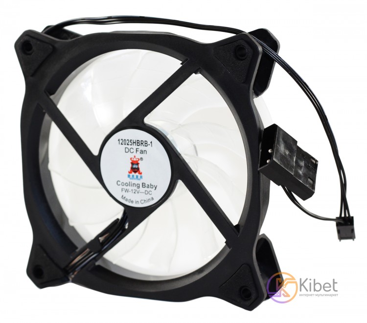 Вентилятор 120 mm Cooling Baby 12025HBRB-1 RAINBOW 1 разноцветный round LED 120x