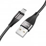 Кабель USB - micro USB 1 м Hoco Blessing Black, 2.4A (X57)