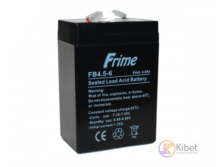 Батарея для ИБП 6В 4.5Ач Frime FB4.5-6 6V 4.5Ah 70х47х107 мм