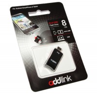 USB Флеш накопитель 8Gb AddLink T10 OTG Black-Red AD08GBT10R2