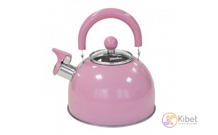 Чайник Martex 26-242-026 Pink, нержавеющая сталь, 2.5л, для всех видов плит