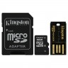 Карта памяти microSDHC, 16Gb, Class10, Kingston, Mobility Kit Gen2 (SD адаптер +