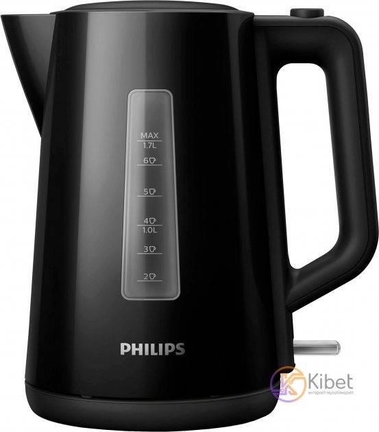 Чайник Philips HD9318 20, Black, 2200W, 1.7 л, нагревательный элемент дисковый,