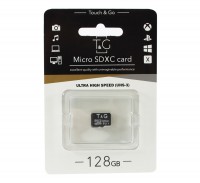 Карта памяти microSDHC, 128Gb, Class10 UHS-3, T G, без адаптера (TG-128GBSD10U3-