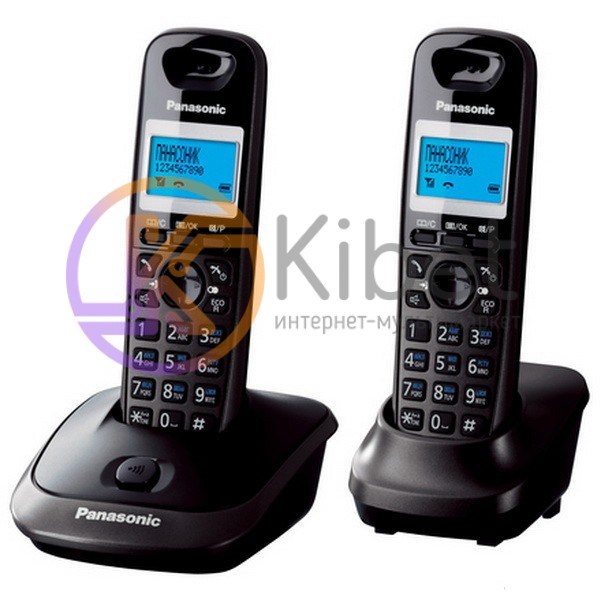 Радиотелефон Panasonic KX-TG2512UAT Titan + доп. трубка, АОН, Caller ID, спикерф