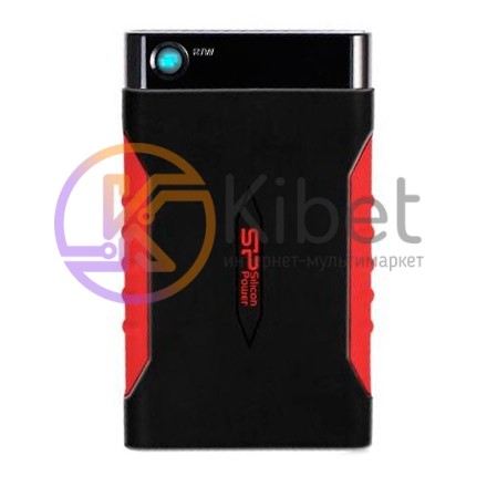 Внешний жесткий диск 1Tb Silicon Power Armor A15, Black Red, 2.5', USB 3.0 (SP01