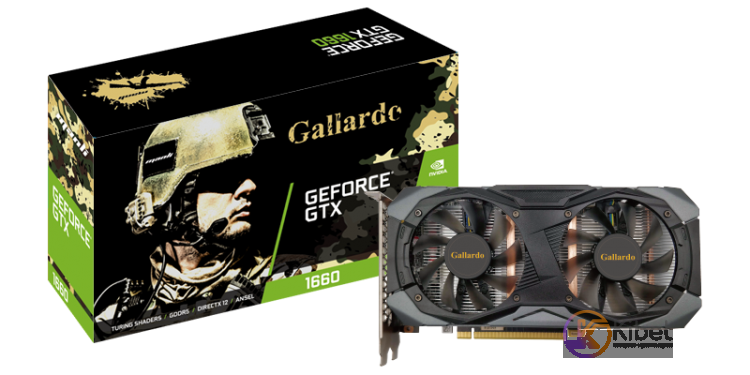 Видеокарта GeForce GTX 1660, Manli, Gallardo, 6Gb DDR5, 192-bit, DVI HDMI DP, 18
