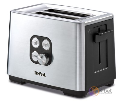 Тостер Tefal TT420D30 Grey, 900W, механическое управление, 2 тоста, 2 отделения,