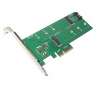 Контроллер PCI-Express X1 - Maiwo KT015 Multi-Size PCIex4 SATA to M.2 (M-Key o