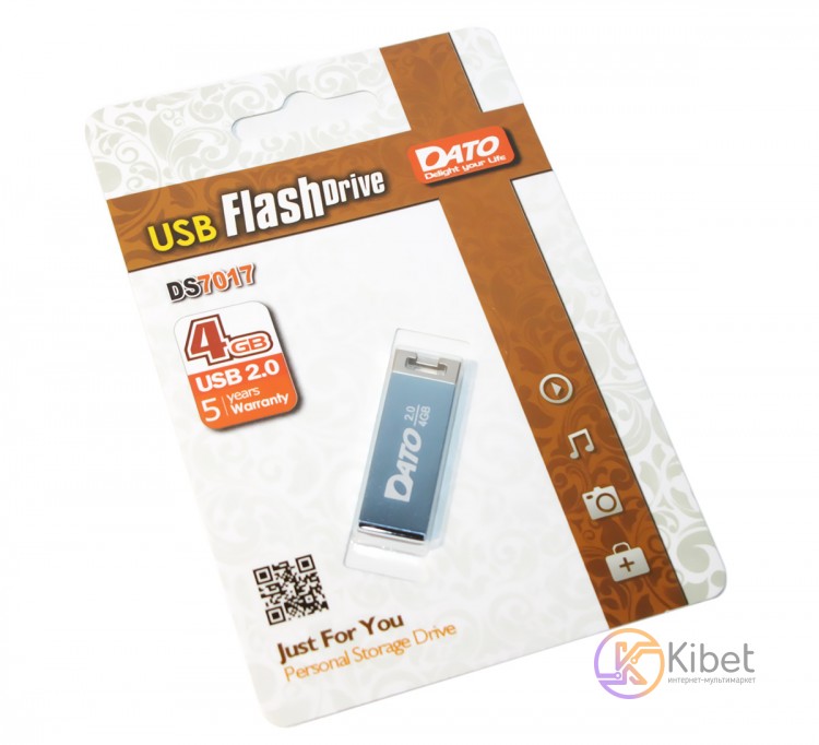 USB Флеш накопитель 4Gb DATO DS7017 Blue, DT_DS7017U 4Gb
