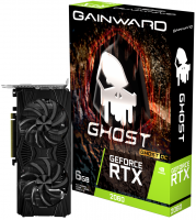 Видеокарта GeForce RTX 2060, Gainward, Ghost OC, 6Gb DDR6, 192-bit, DVI HDMI DP,