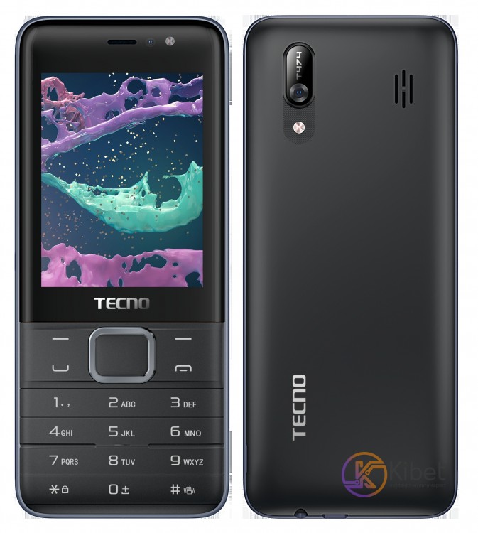 Мобильный телефон Tecno T474, Black, Dual Sim (Mini-SIM), 2G, 2.8'' (240x320), 6