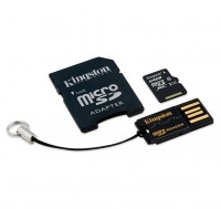 Карта памяти microSDXC, 64Gb, Class10, Kingston, Mobility Kit Gen2 (SD адаптер +