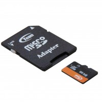 Карта памяти microSDXC, 64Gb, Class10 UHS-I, Team, Dash Card + SD адаптер (TDUSD