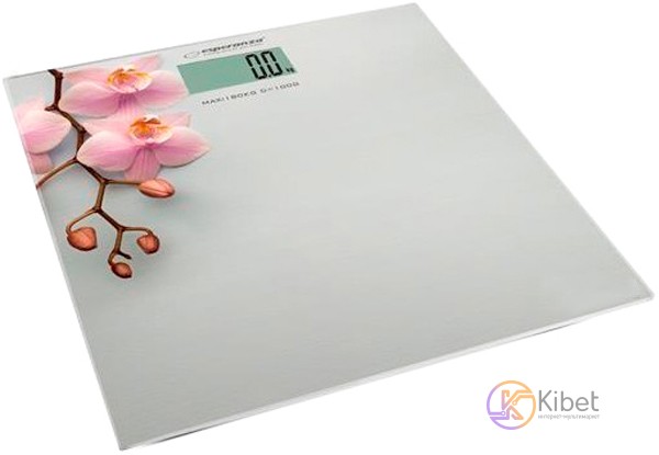 Весы напольные Esperanza EBS010 Orchid, Silver, ЖК-дисплей, 6 мм высокопрочное з