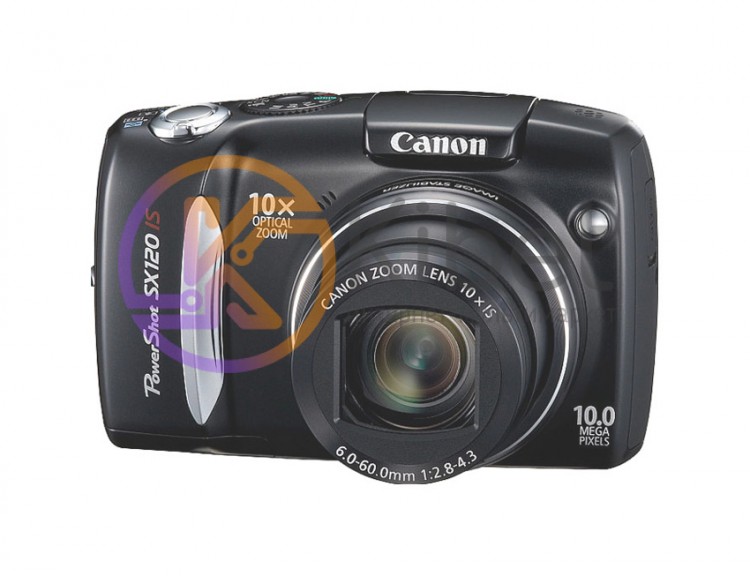Фотоаппарат Canon PowerShot SX120 IS Black 12мес