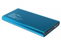 Универсальная мобильная батарея 8000 mAh, PZX, Blue, 1xUSB, 2.1A, кабель USB -