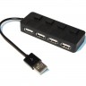 Концентратор USB 2.0 Lapara LA-SLED4 black 4 порта с 4-мя выключателеми ON OFF д