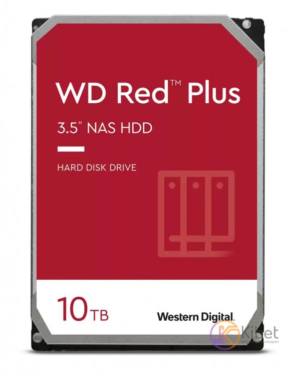Жесткий диск 3.5' 10Tb Western Digital Red Plus, SATA3, 256Mb, 7200 rpm (WD101EF