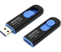 USB 3.0 Флеш накопитель 32Gb A-Data UV128 Black-Blue AUV128-32G-RBE