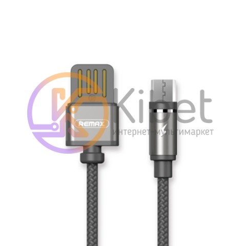 Кабель USB - microUSB, Remax RC-095m, магнитный, Gravity series