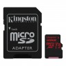 Карта памяти microSDXC, 128Gb, Class10 UHS-I U3, Kingston Canvas React, SD адапт