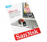 USB 3.1 Флеш накопитель 16Gb SanDisk Ultra Fit, Black (SDCZ430-016G-G46)