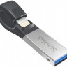 USB 3.0 Lightning Флеш накопитель 16Gb, SanDisk iXpand, Silver Black (SDIX30C-
