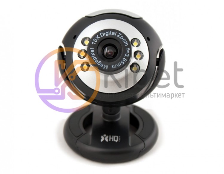 Web камера HQ-Tech WU-6651 Black, 2 Mpx, 1600x1200, USB 2.0, встроенный микрофон