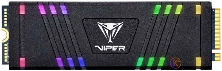 Твердотельный накопитель M.2 256Gb, Patriot Viper Gaming VPR100 RGB, PCI-E 4x, 3