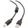 Кабель USB - USB BM 1 м Maxxter Black, двойное экранирование (UF-AMBM-1M)