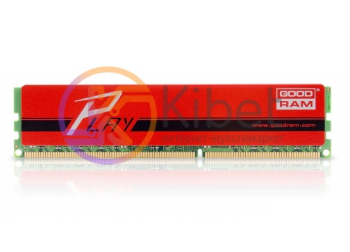 Модуль памяти 8Gb DDR3, 1600 MHz, Goodram Play, Red, 10-10-10-28, 1.5V, с радиат