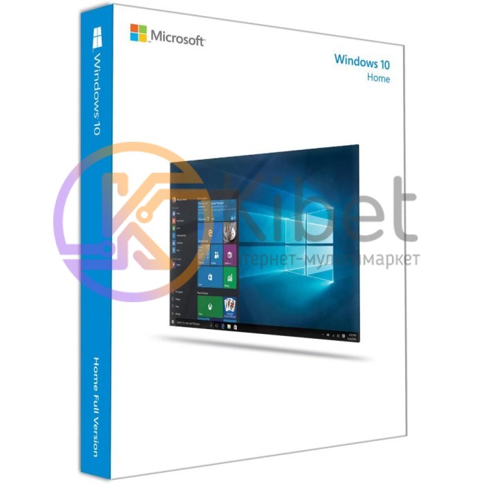 Windows 10 Домашняя, 64-bit, русская версия, на 1 ПК, OEM версия на DVD (KW9-001