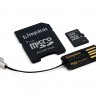 Карта памяти microSDHC, 32Gb, Class10, Kingston, Mobility Kit Gen2 (SD адаптер +