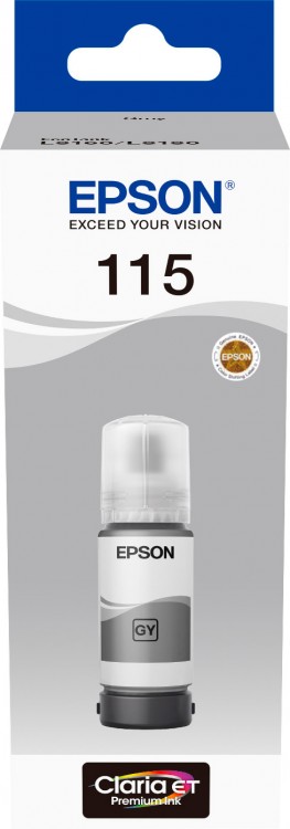 Чернила Epson 115, Gray, для L8160 L8180, 70 мл (C13T07D54A)