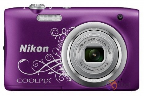 Фотоаппарат Nikon Coolpix A100 Purple Lineart (VNA974E1), 1 2.3' CCD, 20 Мп, Вид
