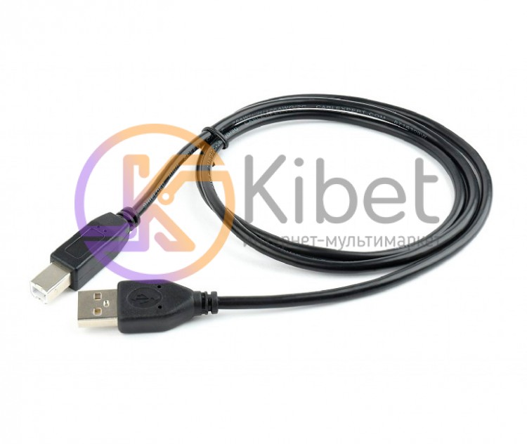 Кабель USB - USB BM 1 м Cablexpert Black, профессиональная серия (CCP-USB2-AMBM-