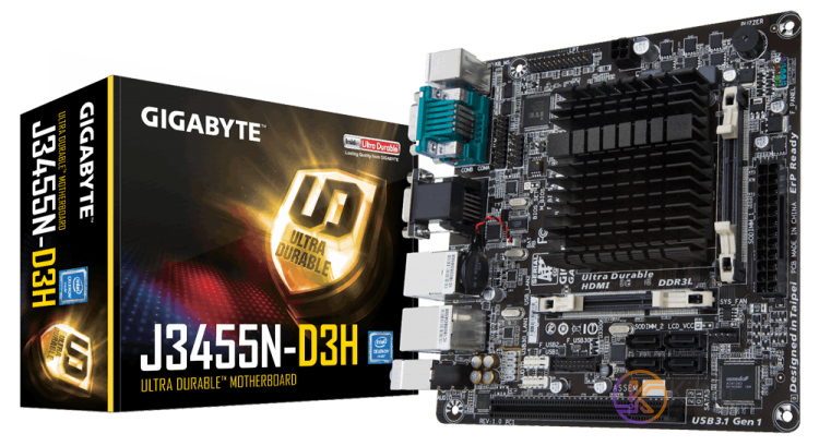 Материнская плата с процессором Gigabyte GA-J3455N-D3H, Celeron J3455 (4x2.3 GHz