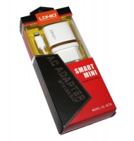 Сетевое зарядное устройство LDNIO, White, 1xUSB, 1A, кабель USB - iPhone5 (DL-
