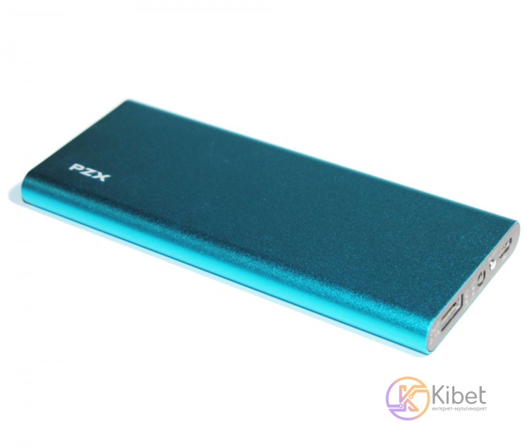 Универсальная мобильная батарея 11200 mAh, PZX, Blue, 1xUSB, 1A, кабель USB -