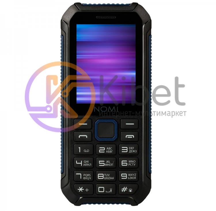 Мобильный телефон Nomi i245 X-Treme Black-Blue, 2 Micro-Sim, 2,4' (320x240) TFT,