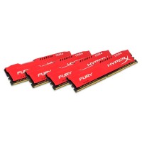 Модуль памяти 8Gb x 4 (32Gb Kit) DDR4, 2400 MHz, Kingston HyperX Fury, Red, 15-1