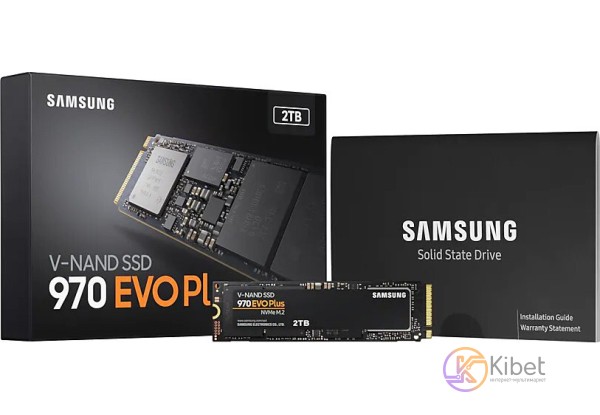 Твердотельный накопитель M.2 2Tb, Samsung 970 Evo Plus, PCI-E 3.0 x4, MLC 3-bit,